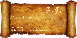 Pirsch Geréb névjegykártya